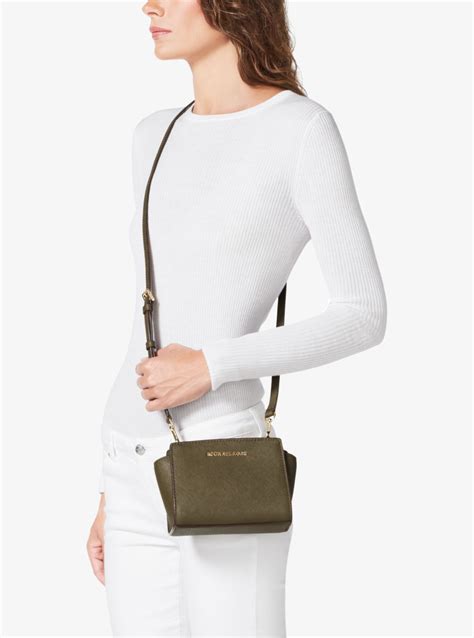 Michael Kors MINI Selma Saffiano Crossbody Bag 